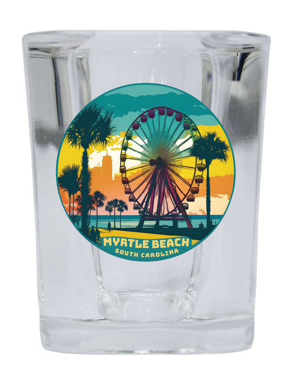 Myrtle Beach South Carolina Souvenir 2.5 Ounce Shot Glass Square