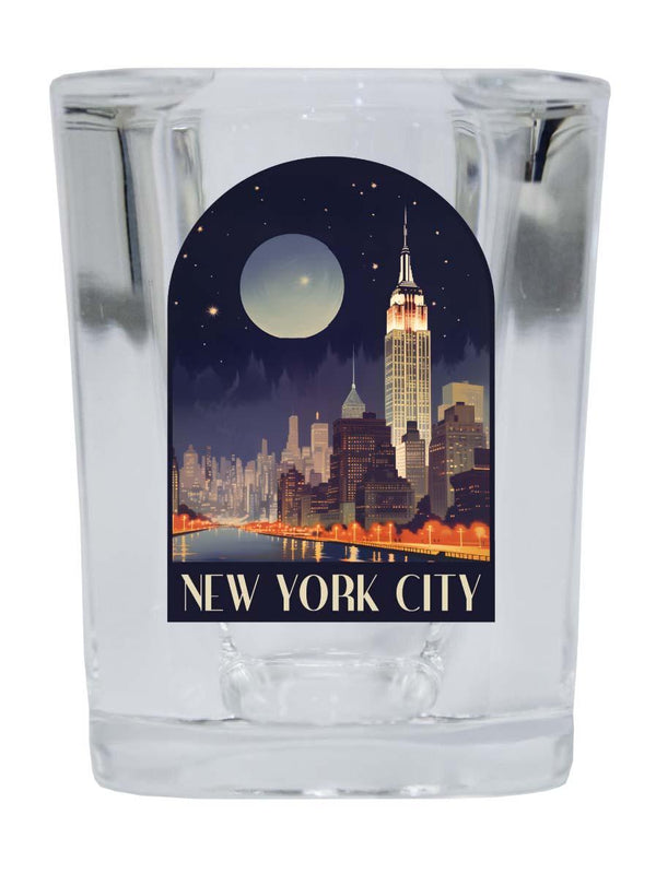 New York City C Souvenir 2.5 Ounce Shot Glass Square