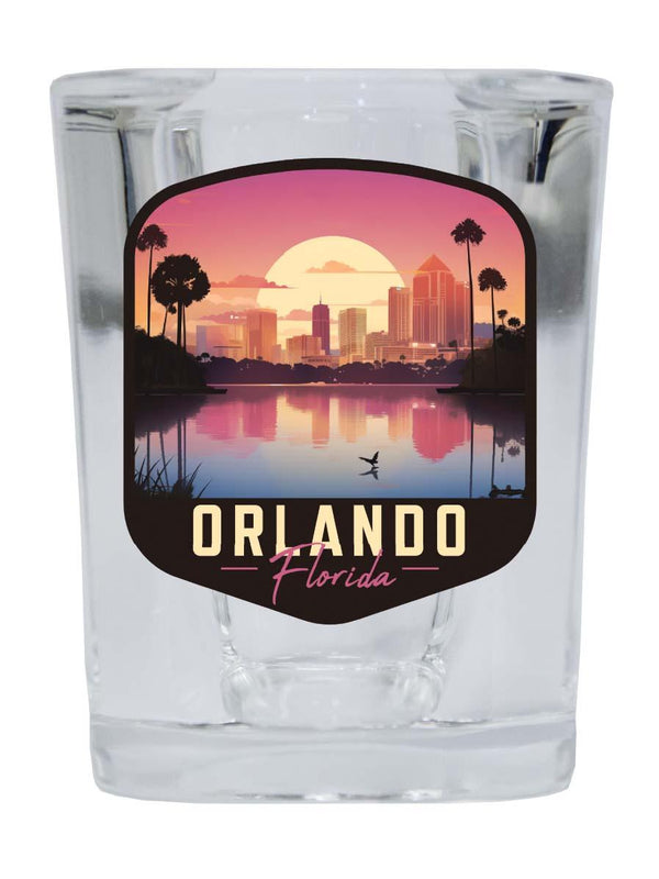 Orlando Florida A Souvenir 2.5 Ounce Shot Glass Square