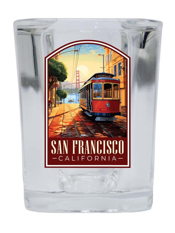 San Francisco California C Souvenir 2.5 Ounce Shot Glass Square
