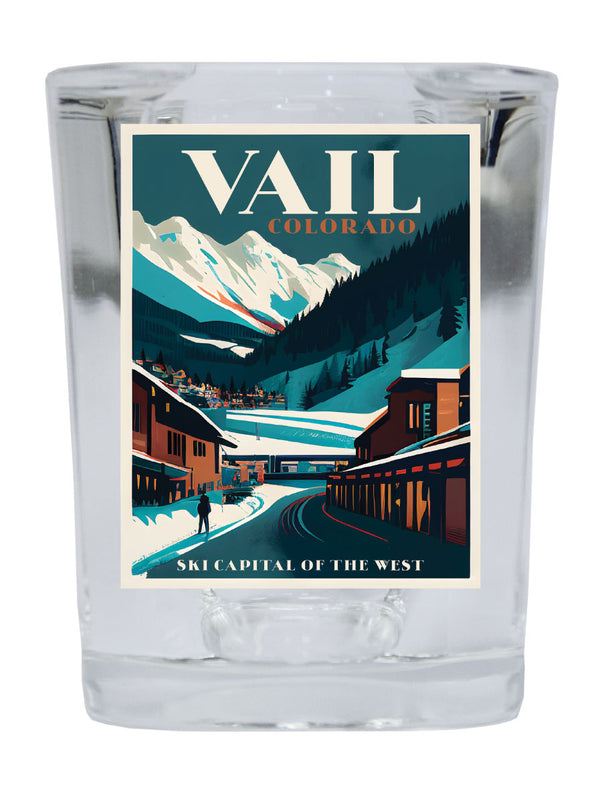 Vail Colorado Souvenir 2.5 Ounce Shot Glass Square