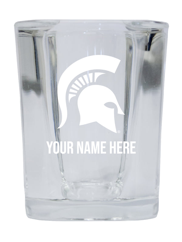 NCAA Michigan State Spartans Personalized 2oz Stemless Shot Glass - Custom Laser Etched
