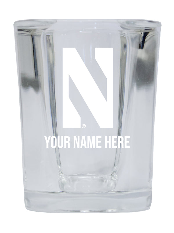 NCAA Northwestern University Wildcats Personalized 2oz Stemless Shot Glass - Custom Laser Etched