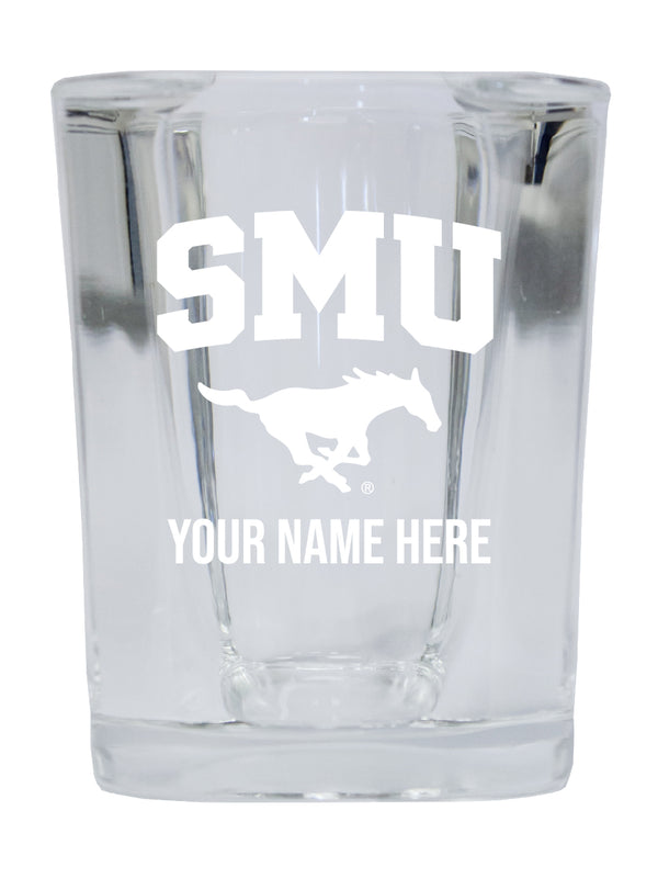 NCAA Southern Methodist University Personalized 2oz Stemless Shot Glass - Custom Laser Etched