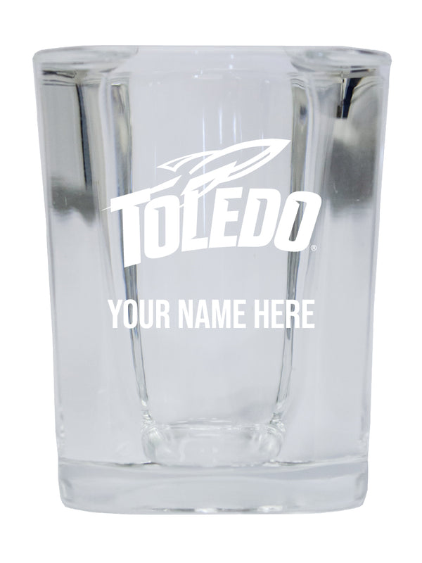 NCAA Toledo Rockets Personalized 2oz Stemless Shot Glass - Custom Laser Etched