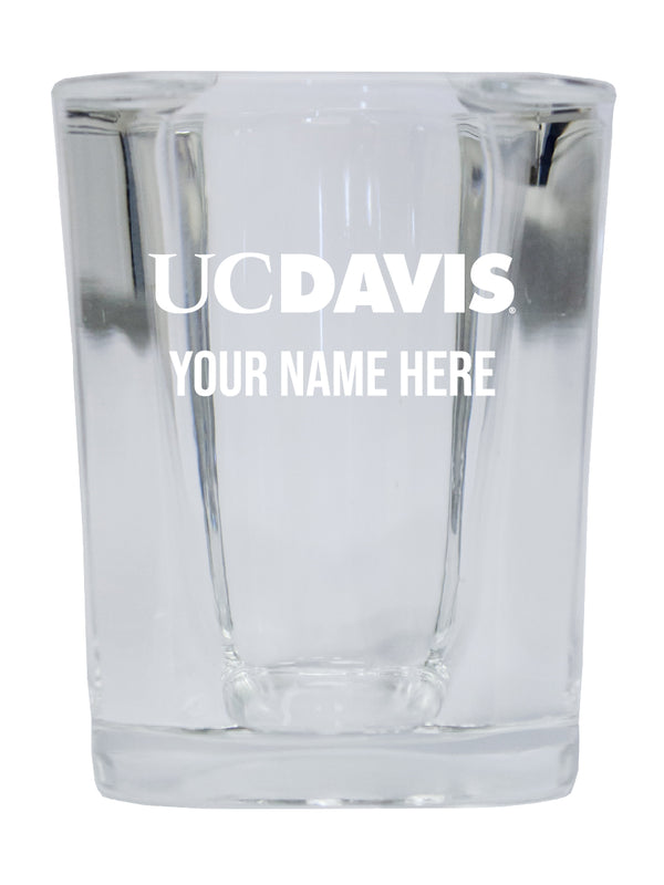 NCAA UC Davis Aggies Personalized 2oz Stemless Shot Glass - Custom Laser Etched