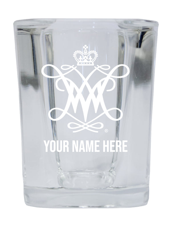 NCAA William and Mary Personalized 2oz Stemless Shot Glass - Custom Laser Etched