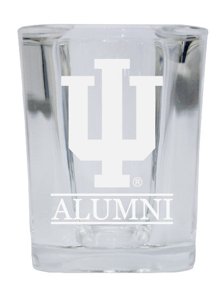 NCAA Indiana Hoosiers Alumni 2oz Laser Etched Square Shot Glass