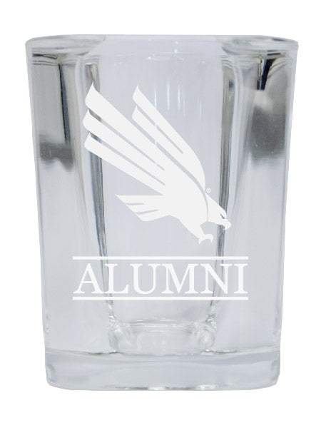 NCAA North Texas Alumni 2oz Laser Etched Square Shot Glass