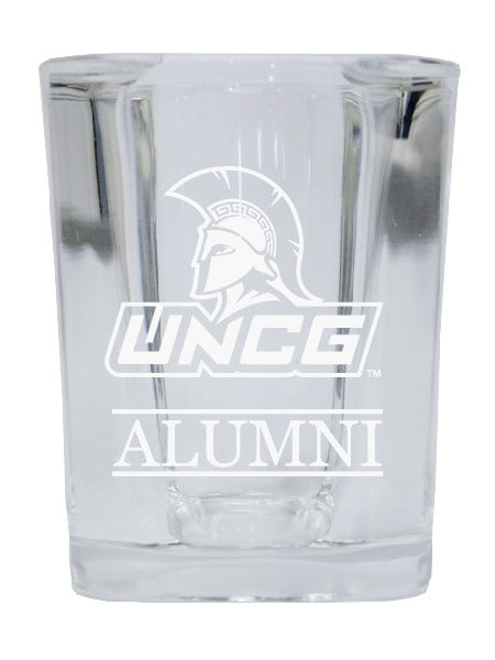NCAA North Carolina Greensboro Spartans Alumni 2oz Laser Etched Square Shot Glass
