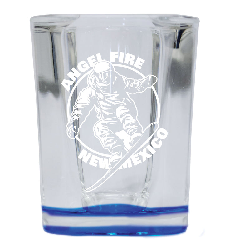 Angel Fire New Mexico Souvenir 2.5 Ounce Engraved Shot Glass Square