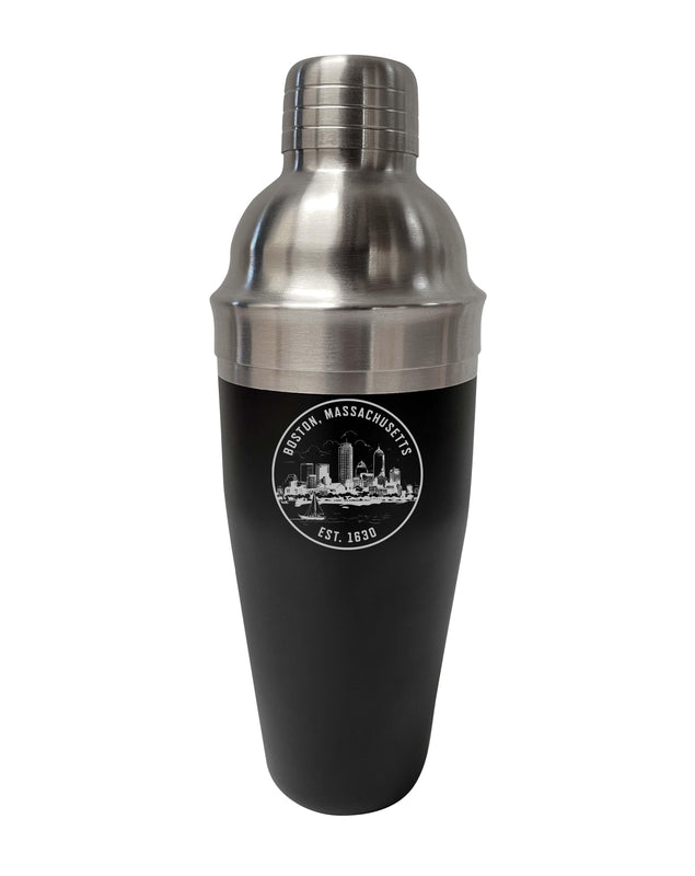 Boston Massachusetts Souvenir 24 oz Engraved Cocktail Shaker