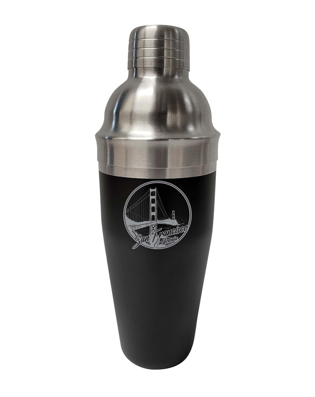 San Francisco California Souvenir 24 oz Engraved Cocktail Shaker