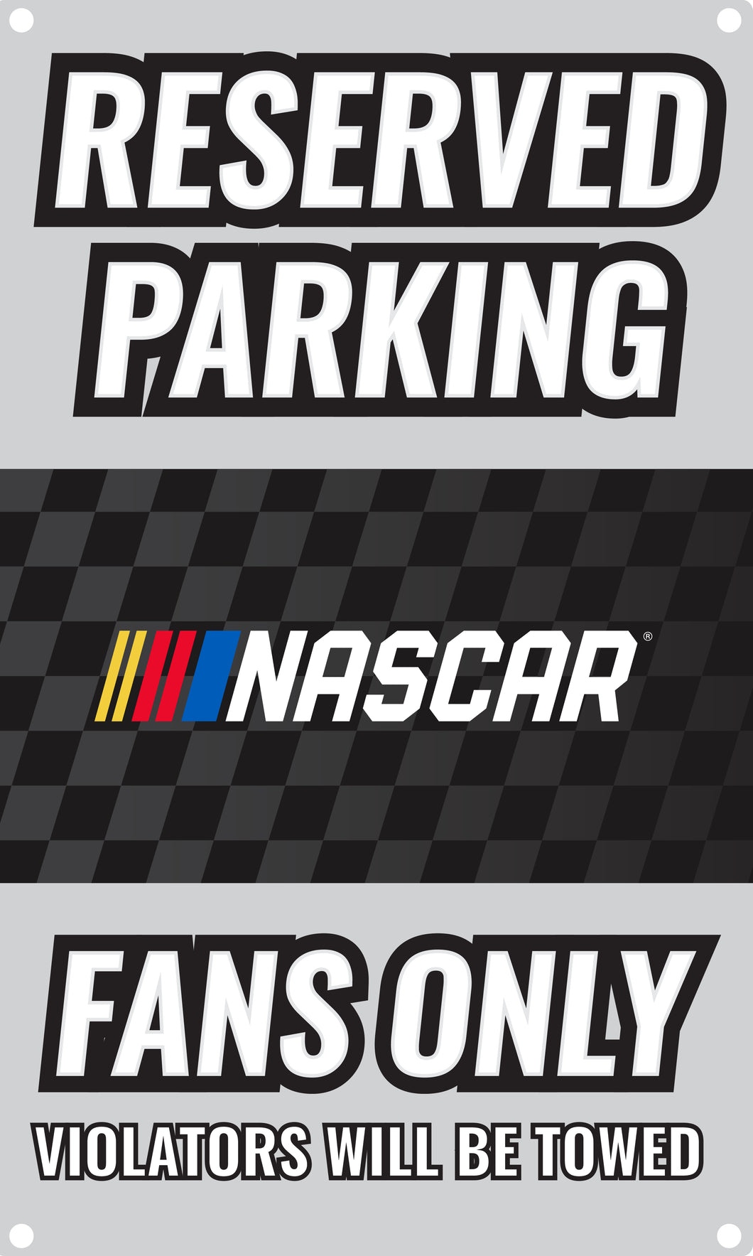 R and R Imports Nascar No Parking Metal Sign New For 2022
