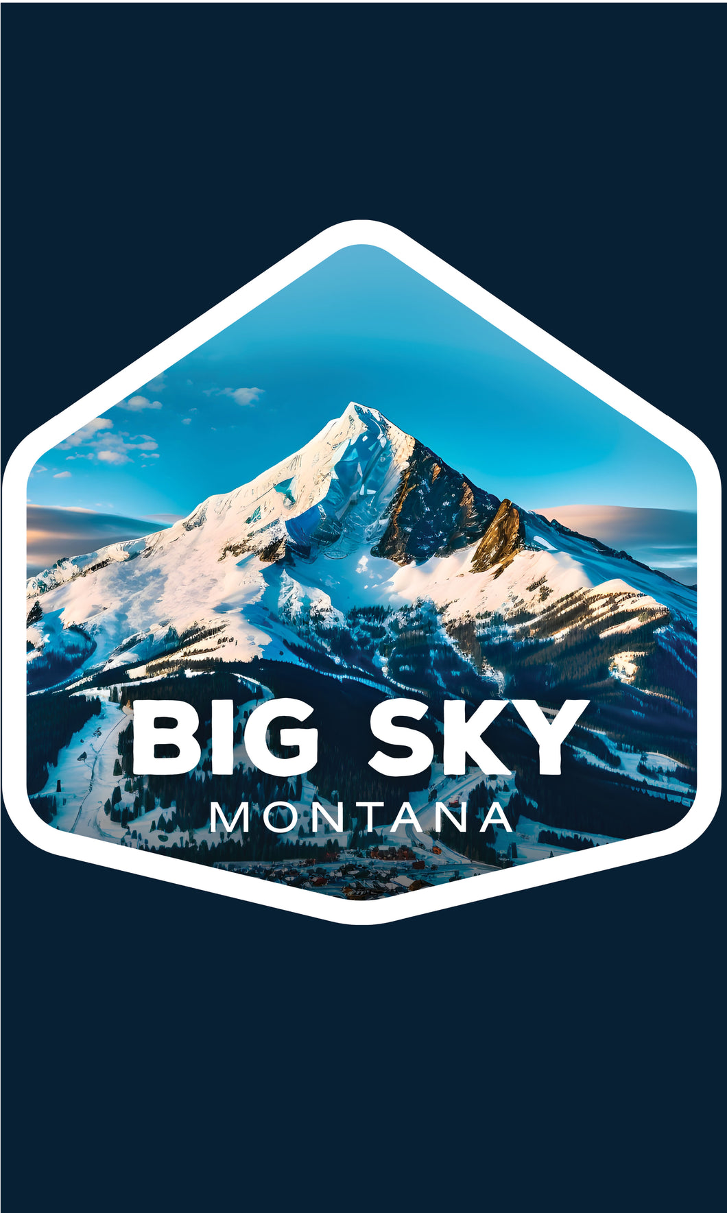 Big Sky Montana Mountain Design Souvenir Metal Sign 9 x 15