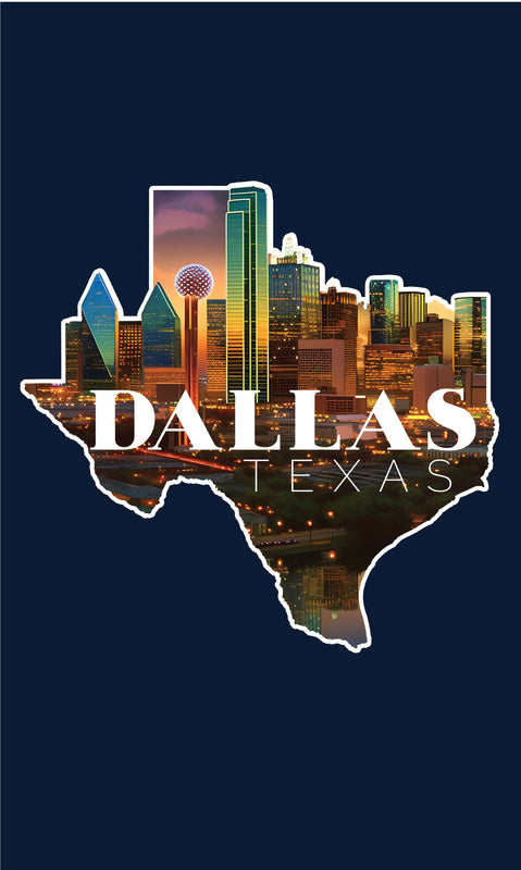 Dallas Texas Design C Souvenir Metal Sign 9 x 15
