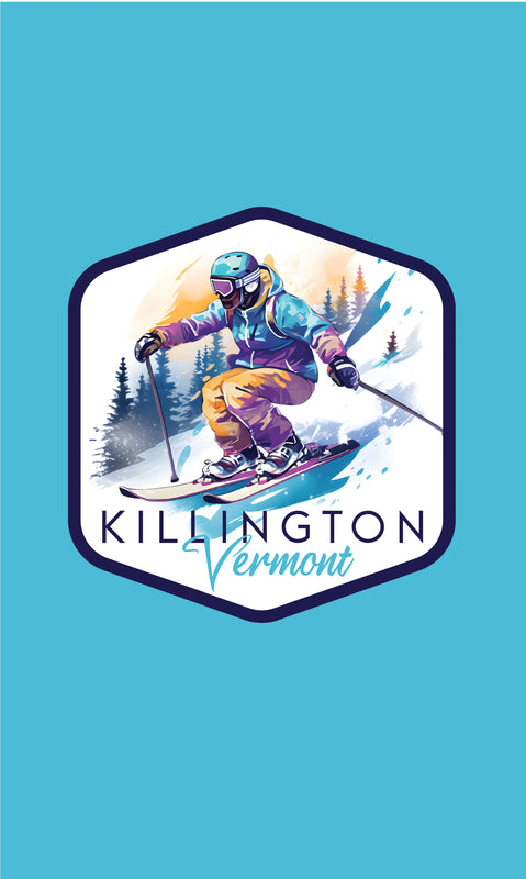 Killington Vermont Design A Souvenir Metal Sign 9 x 15