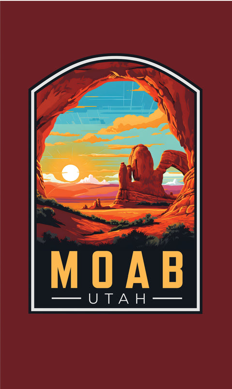 Moab Utah Design C Souvenir Metal Sign 9 x 15