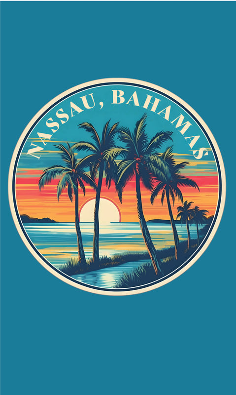 Nassau the Bahamas Design D Souvenir Metal Sign 9 x 15