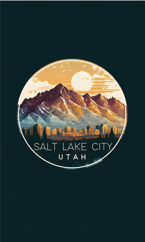 Salt Lake City Utah Design B Souvenir Metal Sign 9 x 15