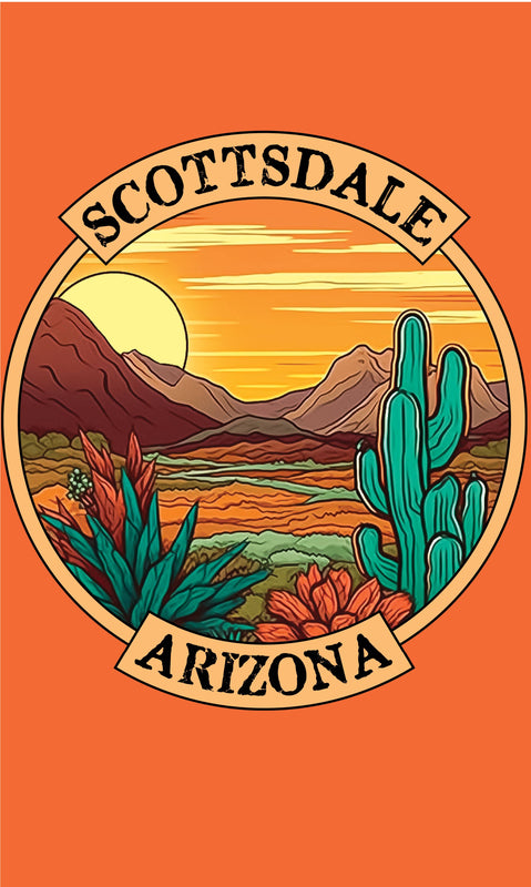 Scottsdale Arizona Design A Souvenir Metal Sign 9 x 15