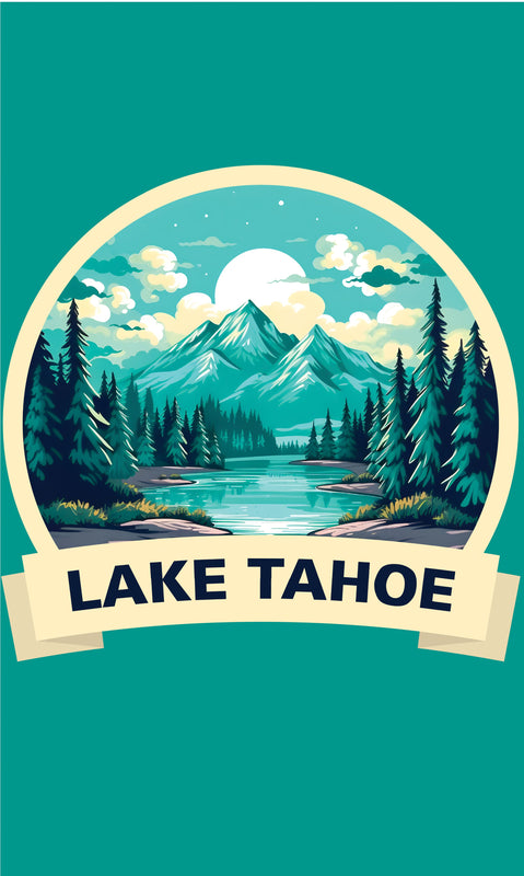 Lake Tahoe California Design A Souvenir Metal Sign 9 x 15
