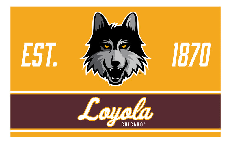 Loyola University Ramblers Wood Sign with Frame