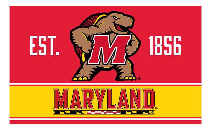 Maryland Terrapins Wood Sign with Frame