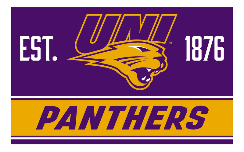 Northern Iowa Panthers Wood Sign with Frame