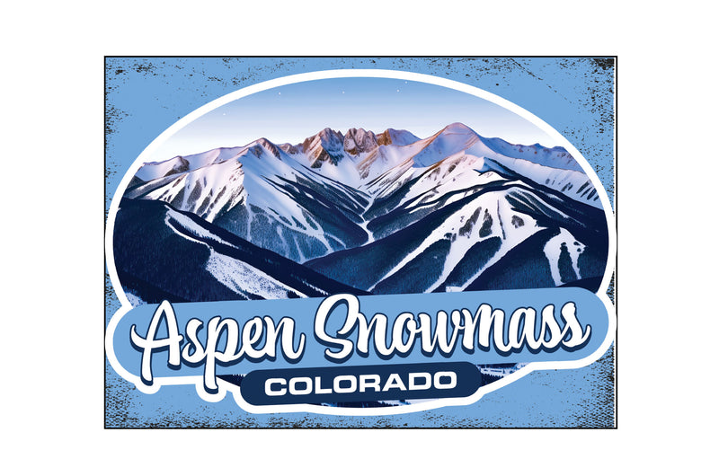 Aspen Snowmass Colorado Design A Souvenir Wood sign with frame 5x7