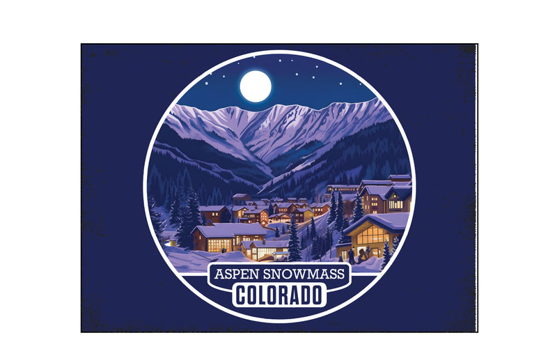 Aspen Snowmass Colorado Design B Souvenir Wood sign with frame 5x7