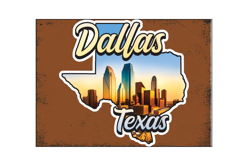 Dallas Texas Design A Souvenir Wood sign with frame 5x7