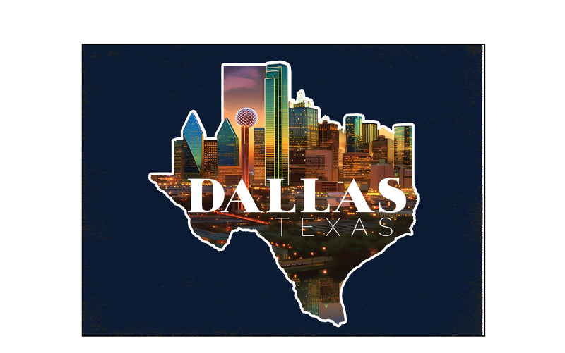 Dallas Texas Design C Souvenir Wood sign with frame 5x7