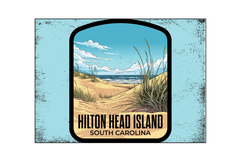 Hilton Head Island Design A Souvenir Wood sign with frame 5x7