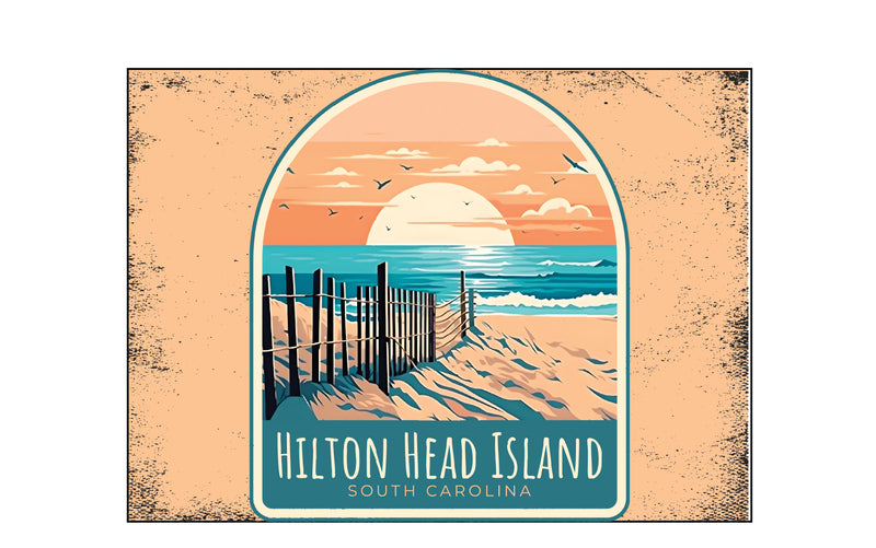 Hilton Head Island Design C Souvenir Wood sign with frame 5x7
