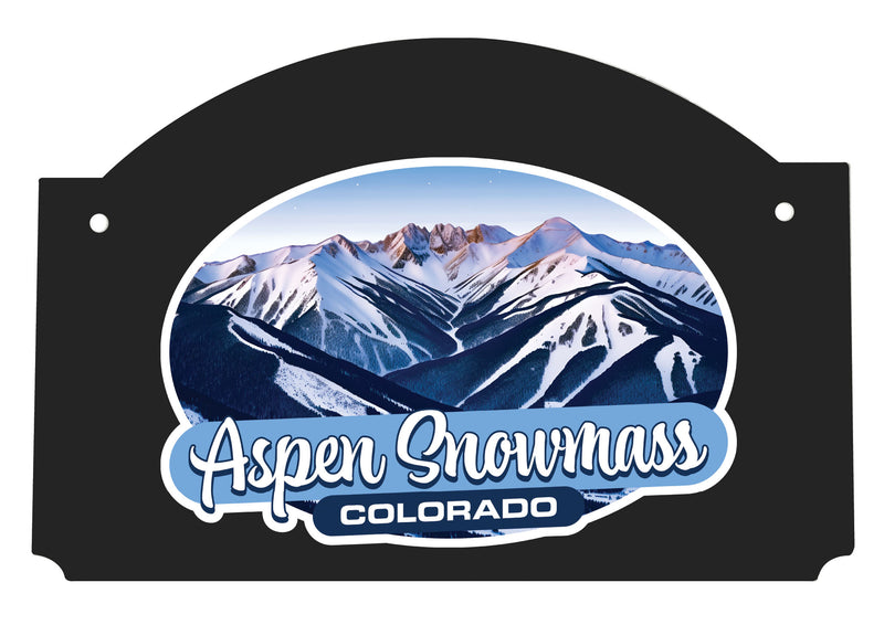 Aspen Snowmass Colorado Design A Souvenir Wood sign flat with string