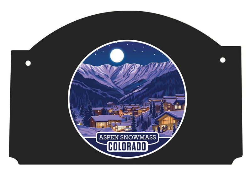 Aspen Snowmass Colorado Design B Souvenir Wood sign flat with string