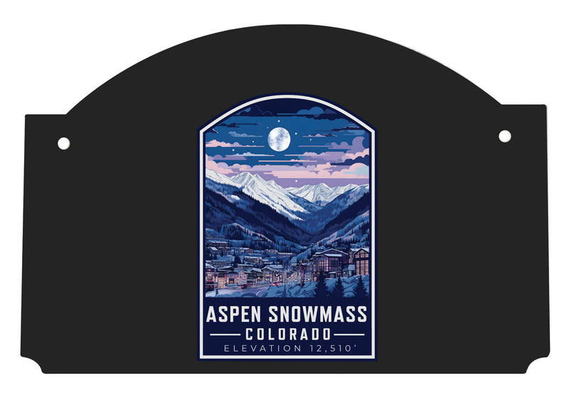 Aspen Snowmass Colorado Design C Souvenir Wood sign flat with string