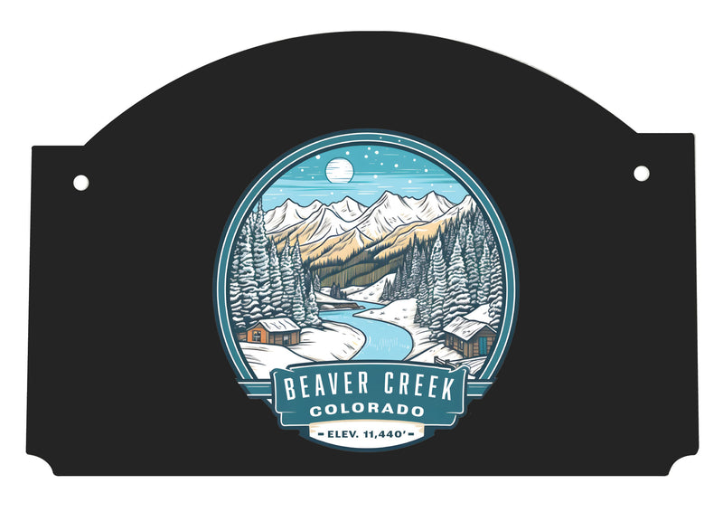 Beaver Creek Colorado Design B Souvenir Wood sign flat with string