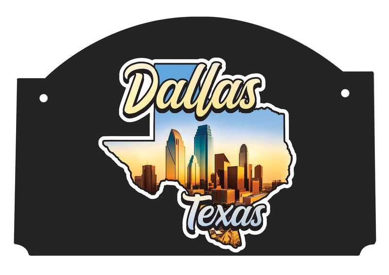 Dallas Texas Design A Souvenir Wood sign flat with string