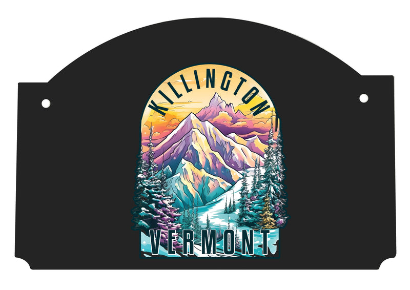 Killington Vermont Design B Souvenir Wood sign flat with string