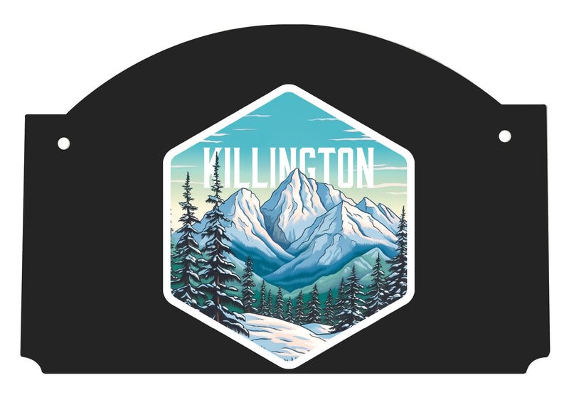 Killington Vermont Design C Souvenir Wood sign flat with string