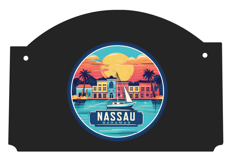 Nassau the Bahamas Design A Souvenir Wood sign flat with string