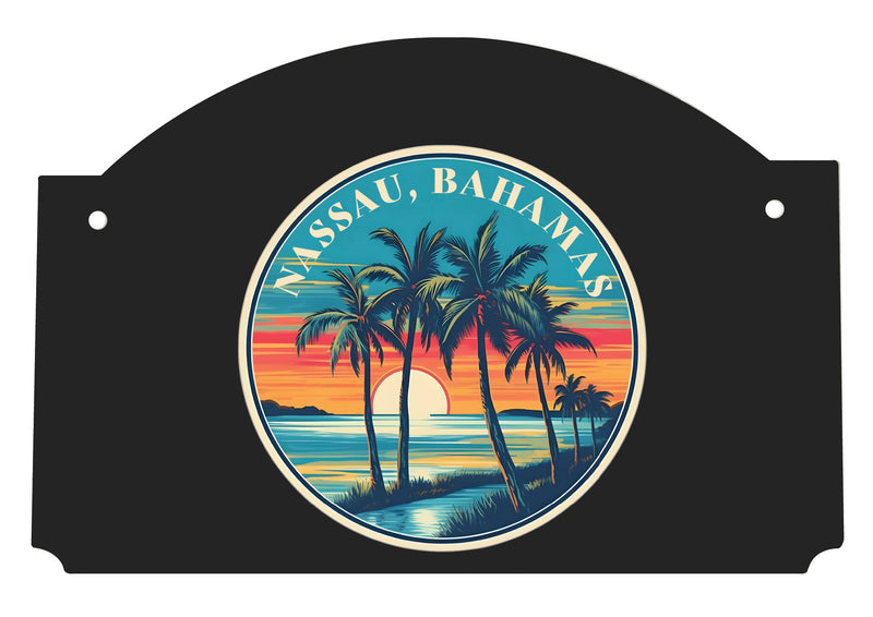 Nassau the Bahamas Design D Souvenir Wood sign flat with string