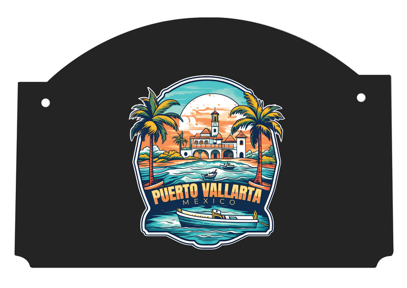 Puerto Vallarta Mexico Design A Souvenir Wood sign flat with string