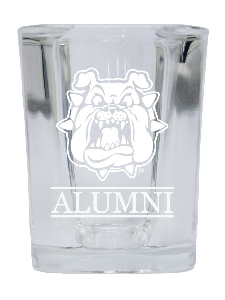 NCAA Fresno State Bulldogs Alumni 2oz Laser Etched Square Shot Glass