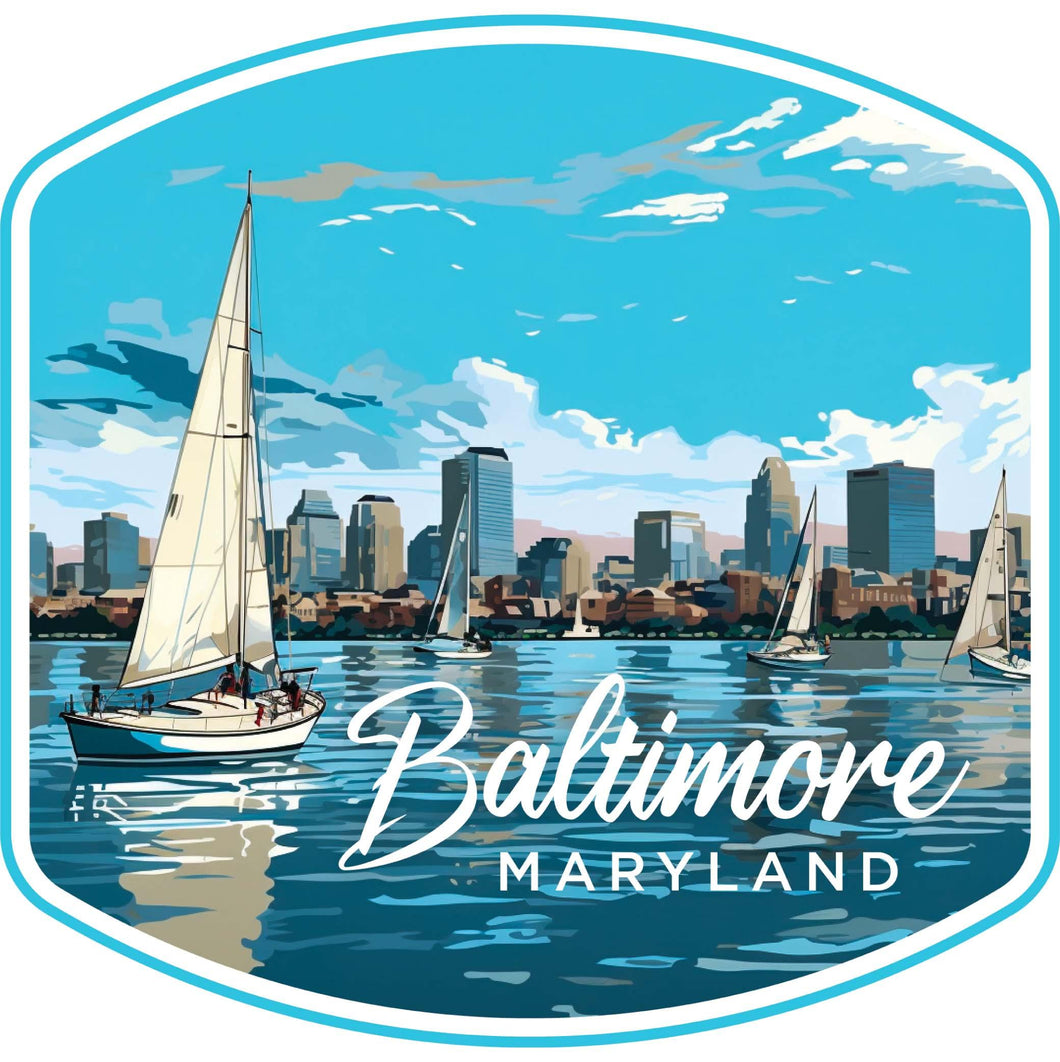 Baltimore Maryland B Souvenir Memories Durable Vinyl Decal Sticker