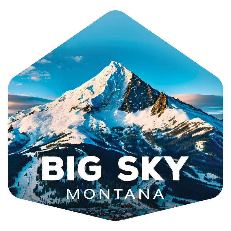 Big Sky Montana Mountain Souvenir Memories Durable Vinyl Decal Sticker