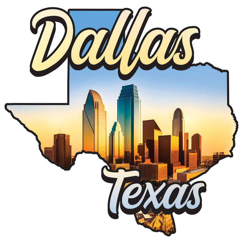 Dallas Texas A Souvenir Memories Durable Vinyl Decal Sticker