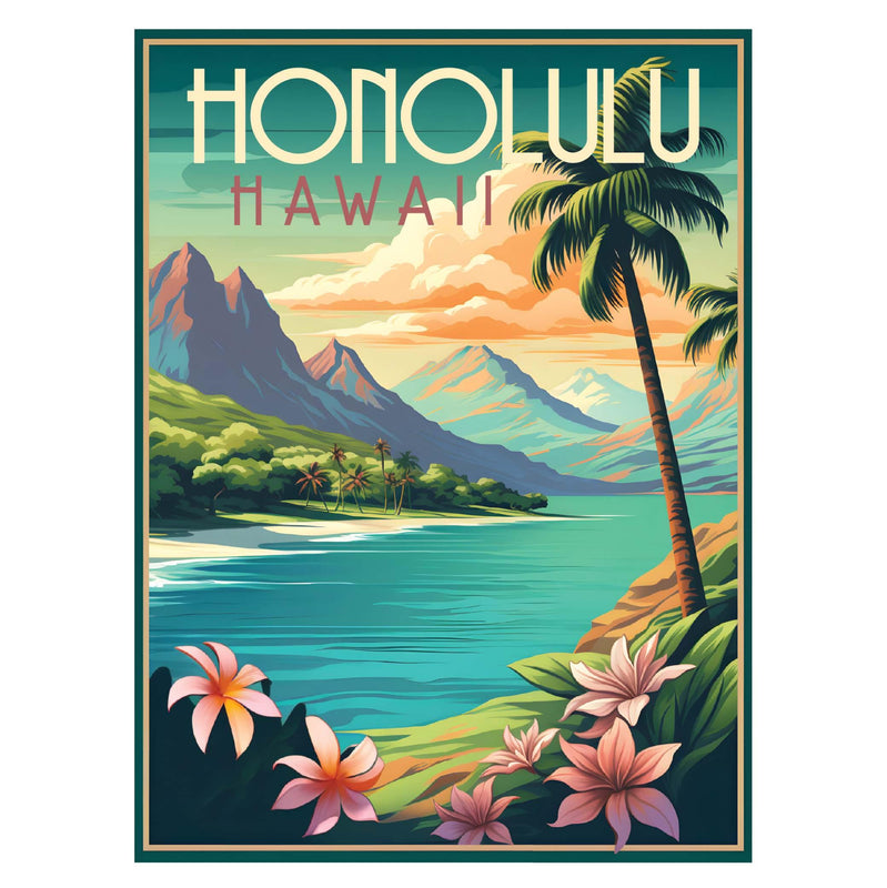 Honolulu Hawaii C Souvenir Memories Durable Vinyl Decal Sticker